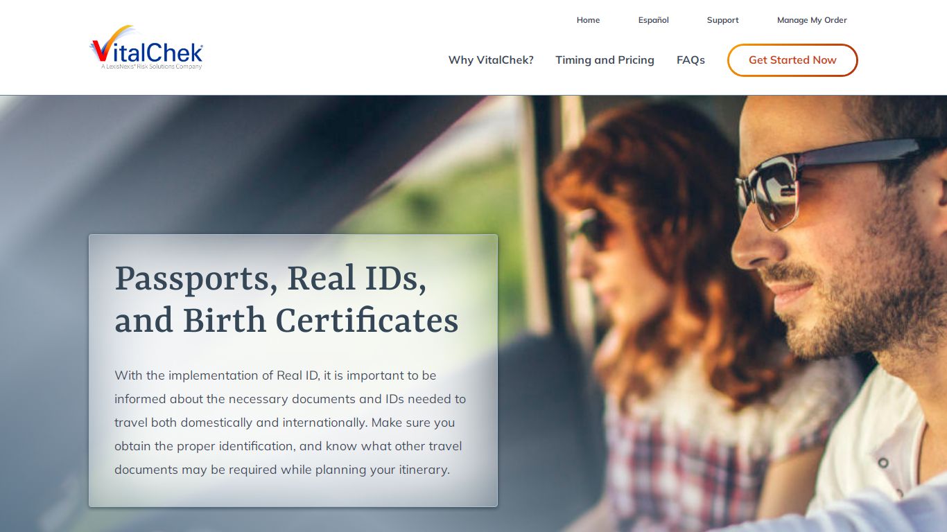 Passports, Real IDs, and Birth Certificates - VitalChek